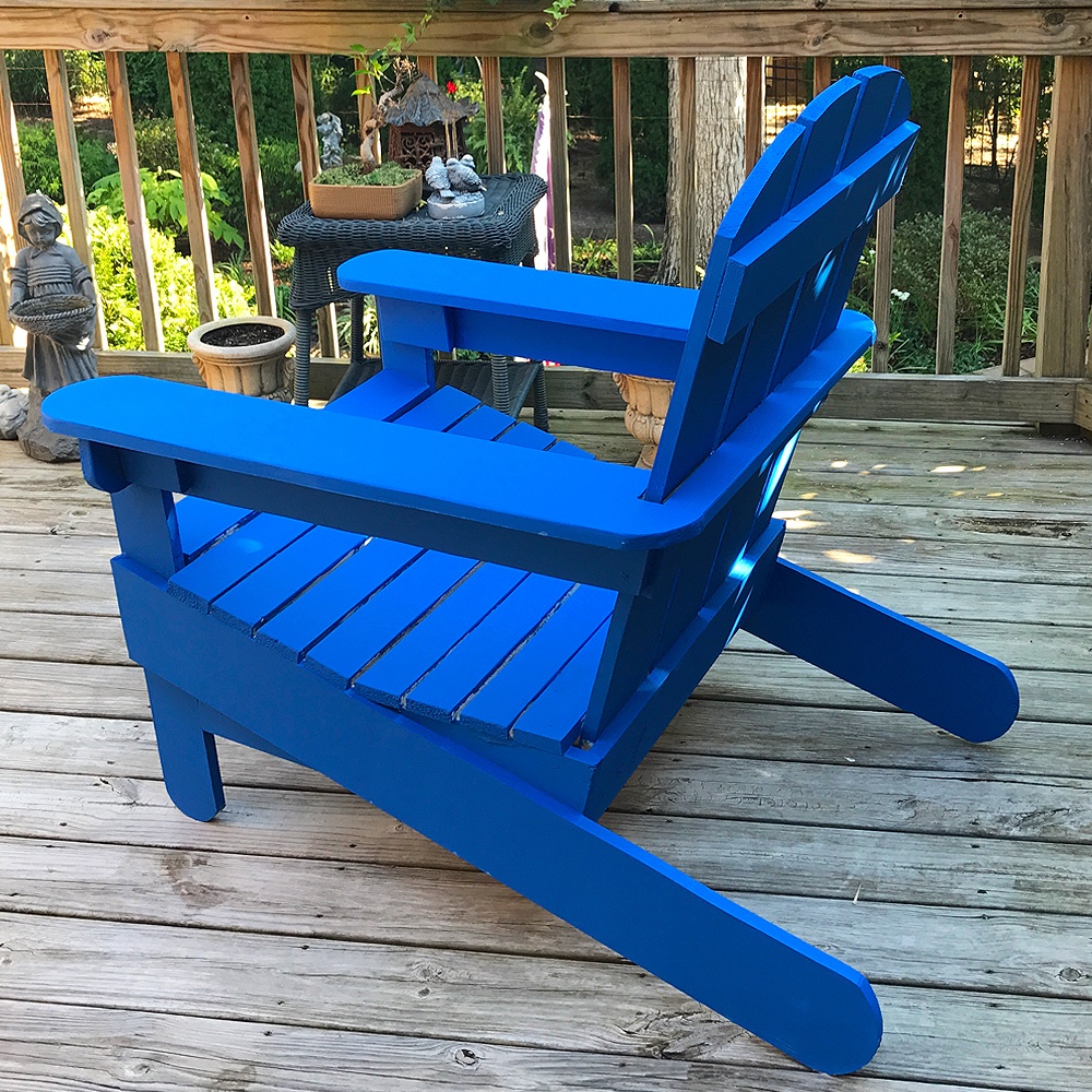 Local Charlotte, NC Blue Adirondack Chair - Us Craft Company